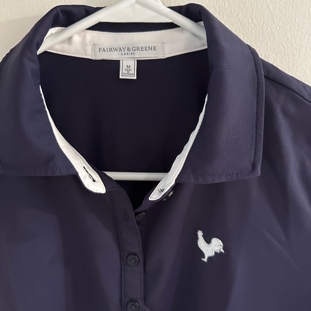 Women's Navy Polo Shirt - Picture 3 of 6